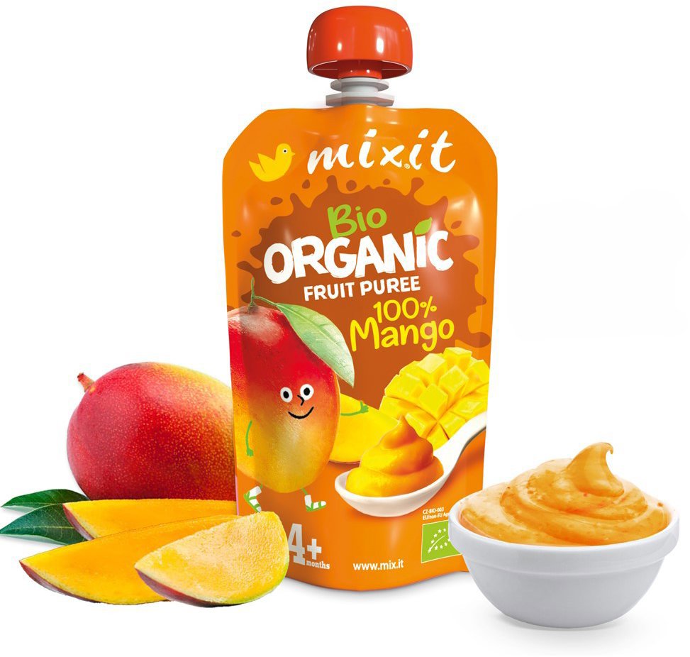 Mixit BIO ovocná kapsička – 100 % Mango 120 g