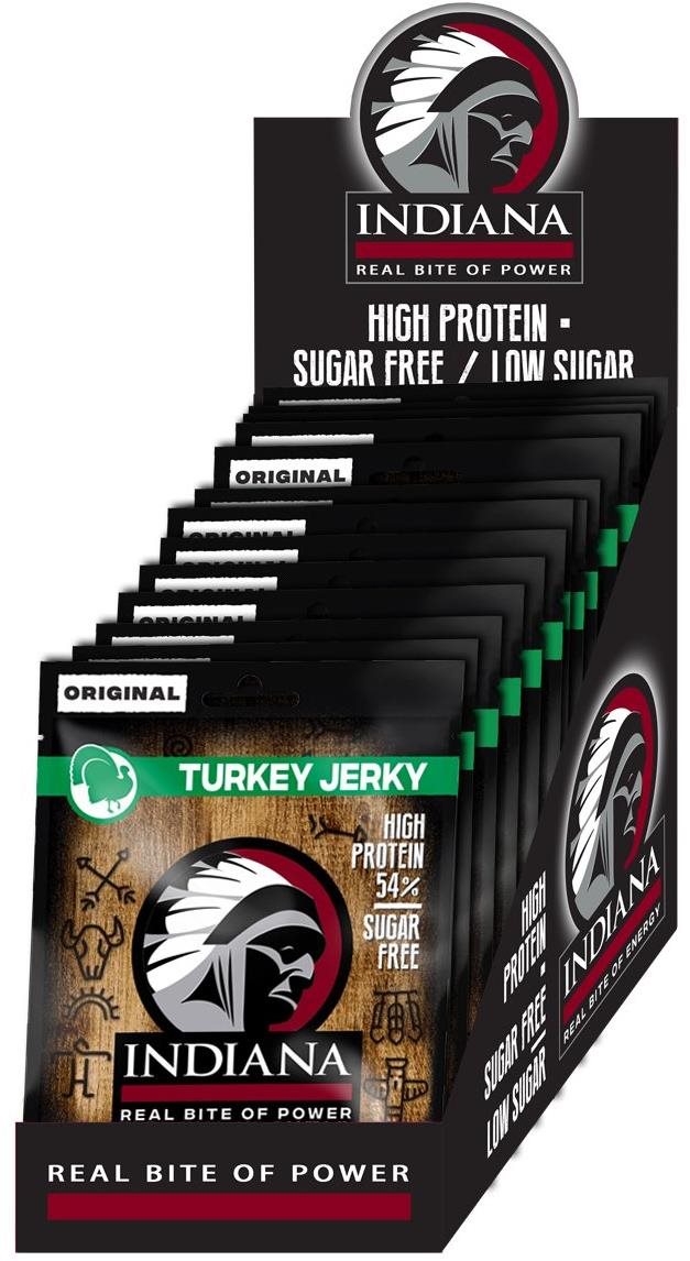 INDIANA Jerky morčacie Original 15× 25 g display