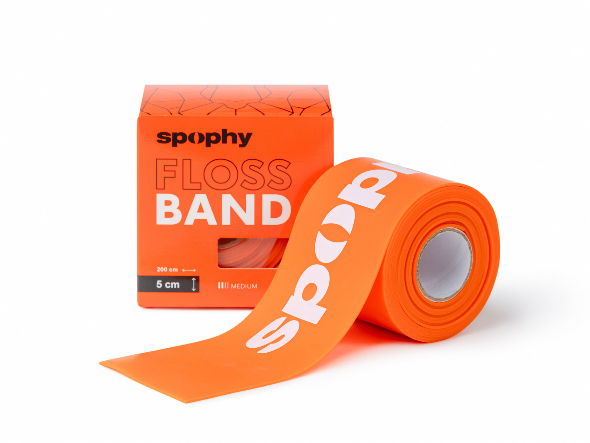 Spophy Flossband Orange, flossband oranžový, 5 cm × 2 m