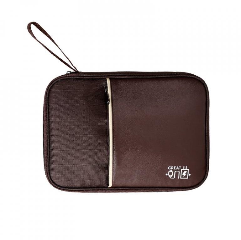 Take it shop Organizér káblov a elektroniky veľkosť M, hnedý