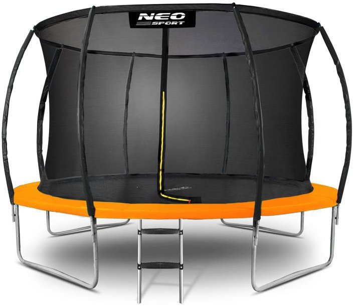 Neo-Sport Profilovaná záhradná trampolína 12 stôp/374 cm s vnútornou sieťou, tyrkysová
