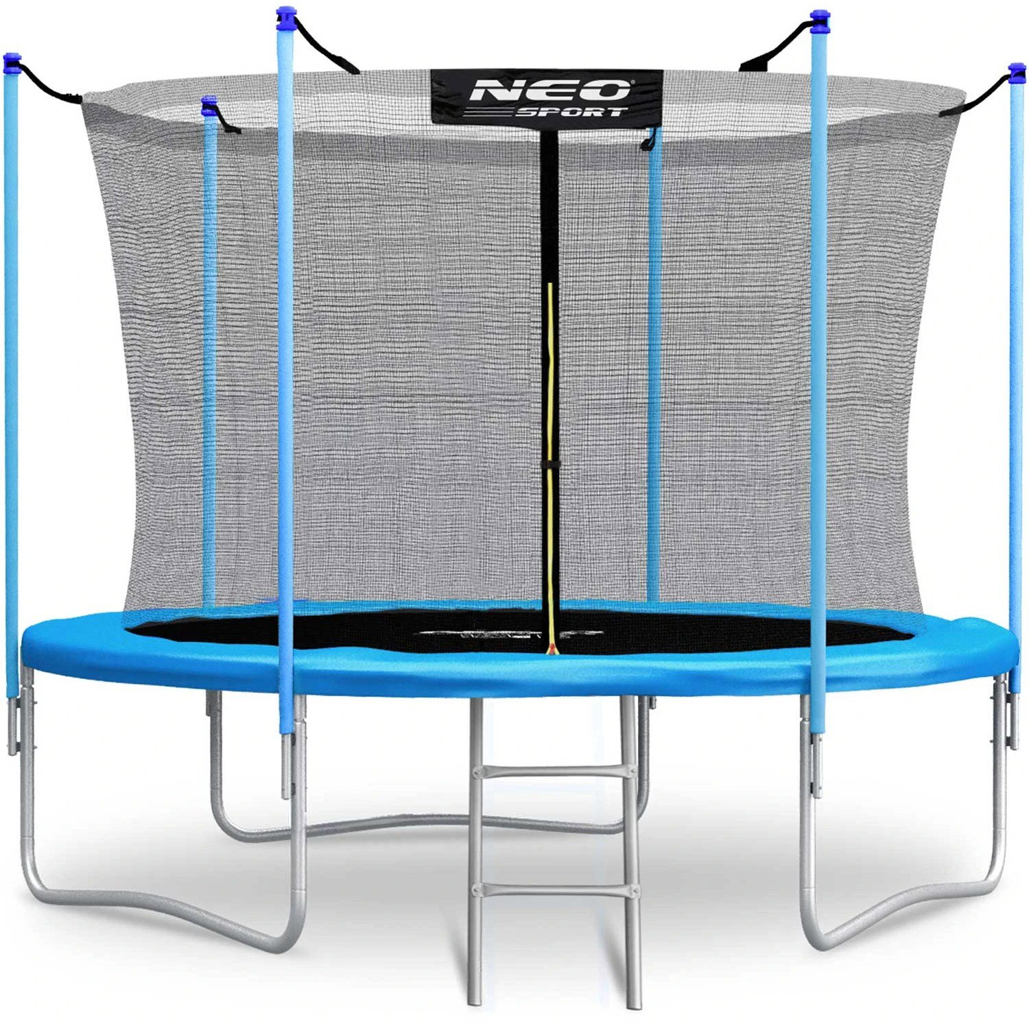 Neo-Sport Záhradná trampolína 10 stôp/312 cm s vnútornou sieťou a rebríkom, svetlomodrá