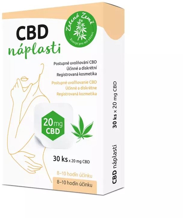 Zelená Země CBD náplasti, 30 ks