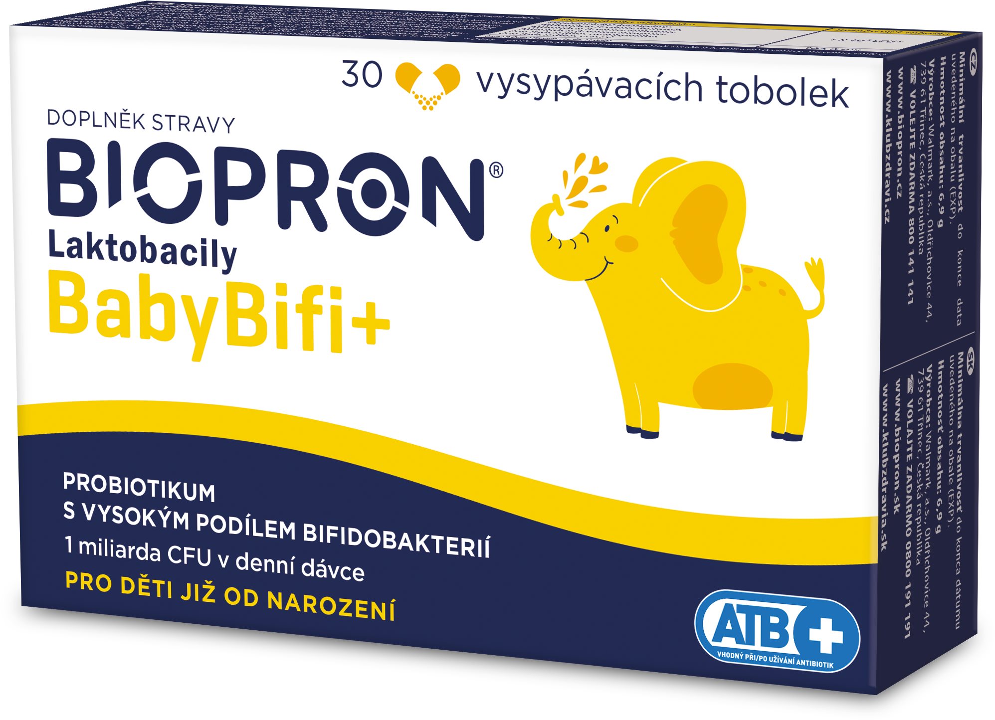 Biopron BabyBifi, probiotiká a prebiotiká pre deti s bifidobaktériami, 30 kapsúl