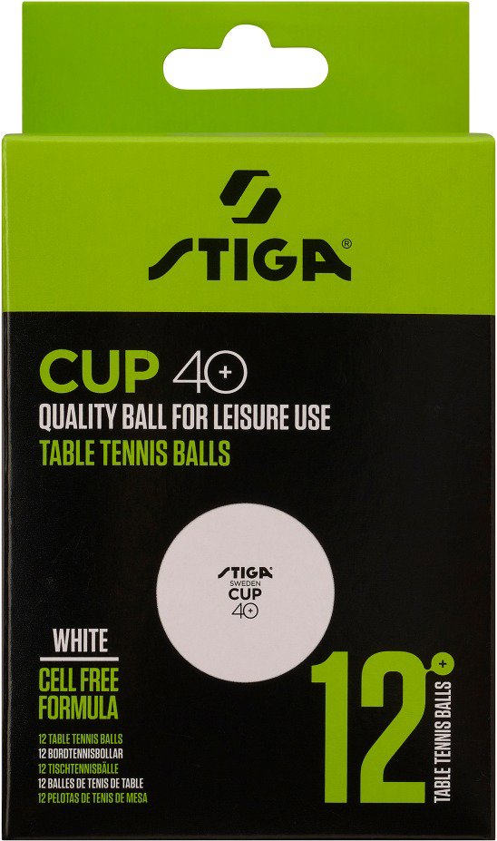 Stiga Cup ABS biele, 12 ks