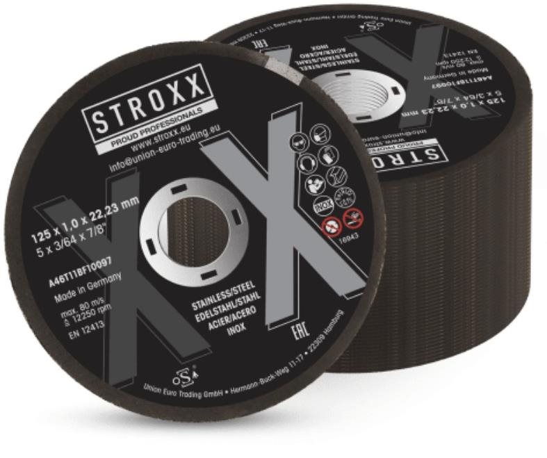 STROXX Multipack rezných kotúčov 125 × 1,0 × 22,23 mm, balenie 10 ks.