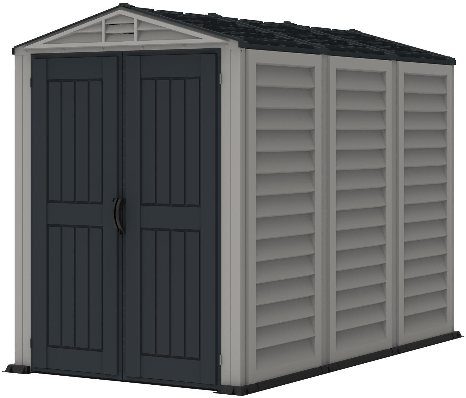 DURAMAX Domček záhradný YARDMATE Plus + podlahová konštrukcia, antracit 210 × 171 × 253 cm