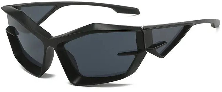 VeyRey Unisex futuristické slnečné okuliare, Calictor, čierne, univerzálne