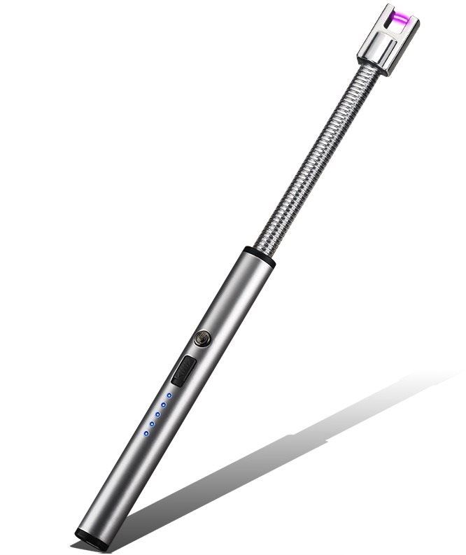 RENTEX - Plazmový zapaľovač Flexi 25,5 cm, matný strieborný