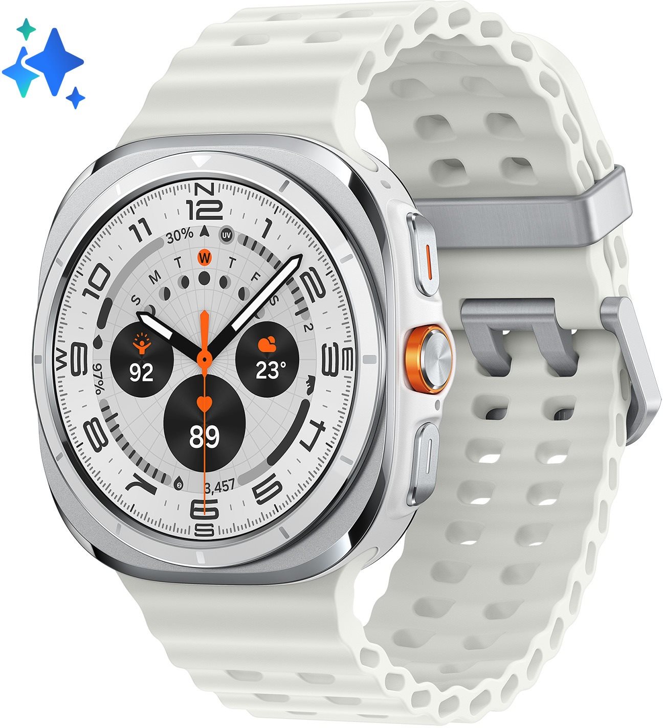 Samsung Galaxy Watch Ultra biely titán
