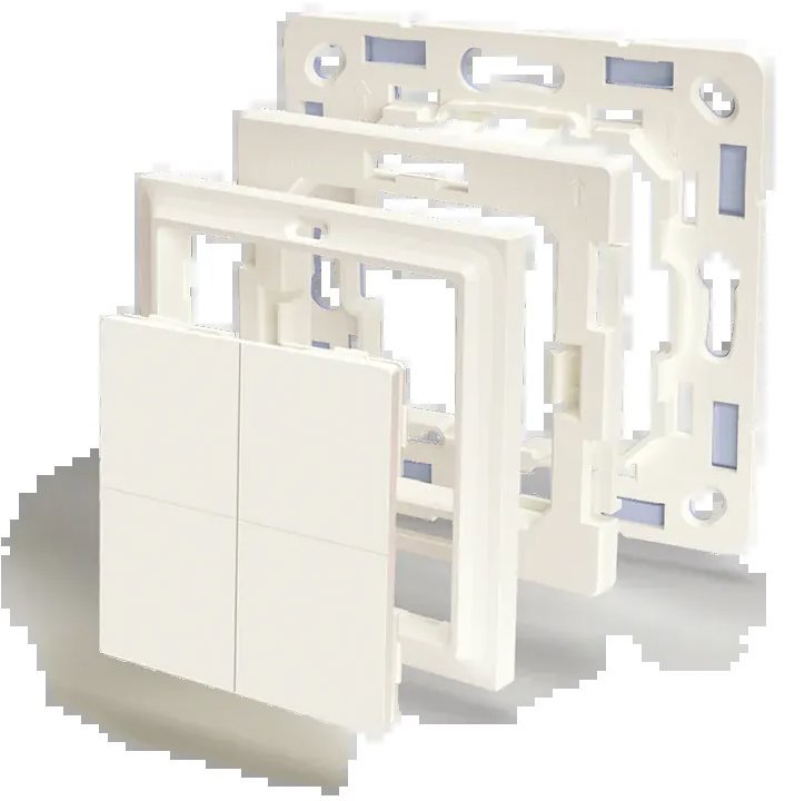 Shelly adaptér pre BLU Wall Switch 4 (pre Gira/Merten rámčeky)
