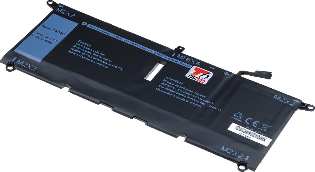 T6 Power pre Dell XPS 13 9370, Li-Poly, 7,6 V, 6 840 mAh (52 Wh), čierna