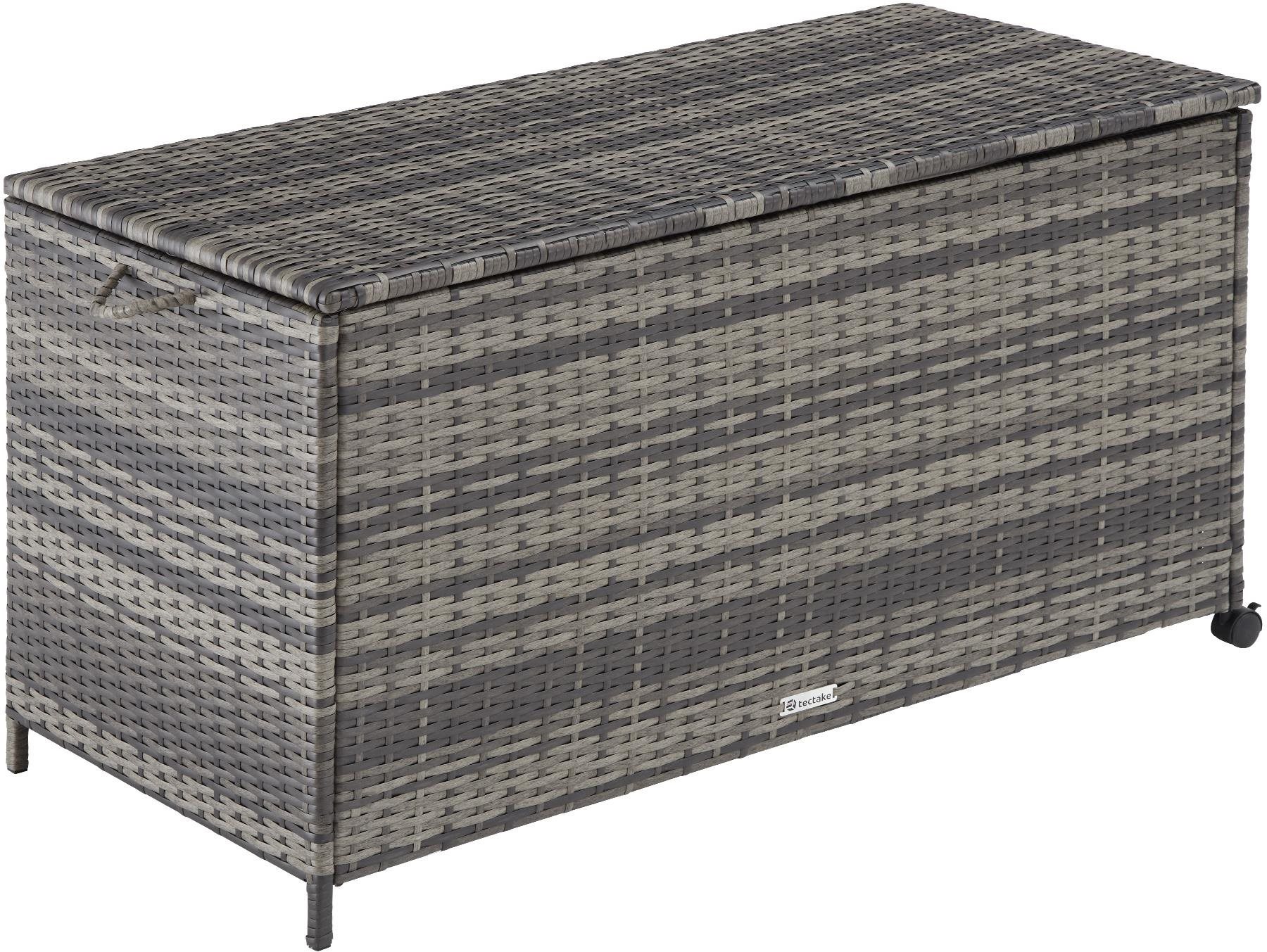 Úložný box s hliníkovým rámom 297 l 117 × 54 × 64 cm sivý