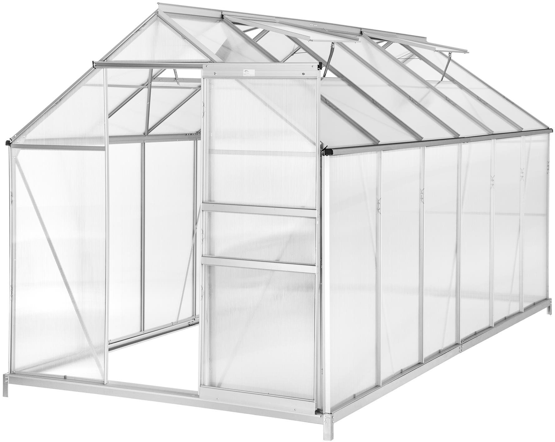 TECTAKE Skleník, polykarbonát, 375 × 185 × 195cm + základňa