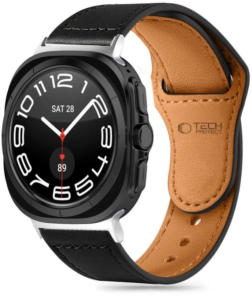 Tech-Protect Leatherfit na Samsung Galaxy Watch Ultra, 47 mm, čierny