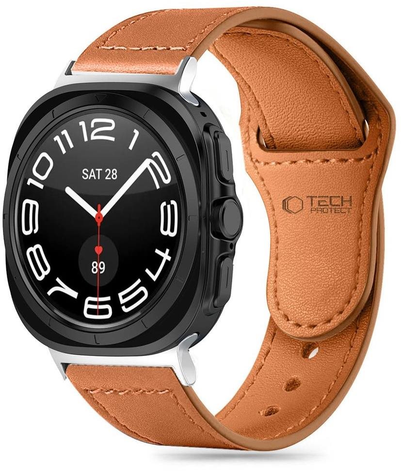 Tech-Protect Leatherfit na Samsung Galaxy Watch Ultra, 47 mm, hnedý