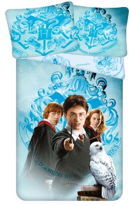 TEXTILOMANIE Detské obliečky z mikrovlákna HARRY POTTER HP217 modré 70 × 90 cm/140 × 200 cm