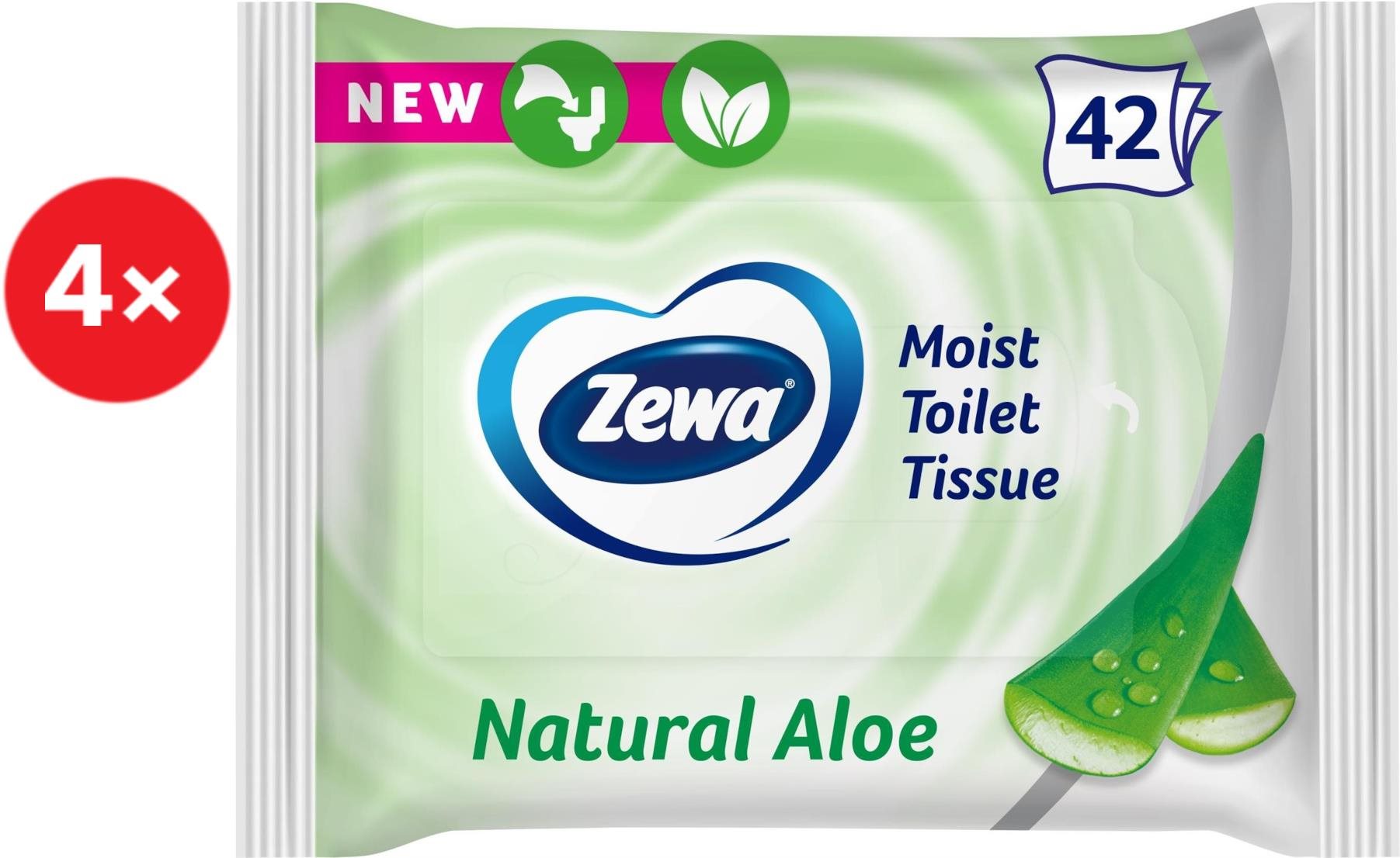 ZEWA Aloe Vera vlhčený toaletný papier (4× 42 ks)