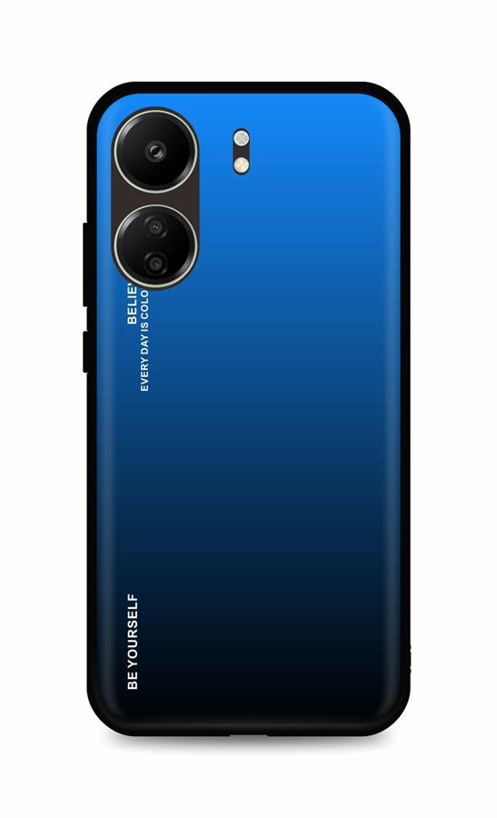 TopQ Kryt LUXURY Xiaomi Redmi 13C pevný dúhový modrý 117911