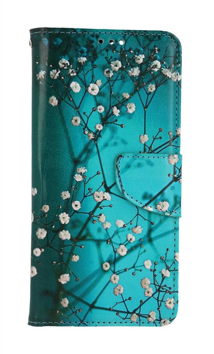 TopQ Puzdro Xiaomi Redmi 13C knižkové Modré s kvetmi 118327