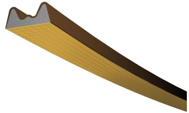 Trelleborg těsnění TLT do oken a dveří, profil K 6 H, 9 × 4 mm, hnědé, 2 × 3 m