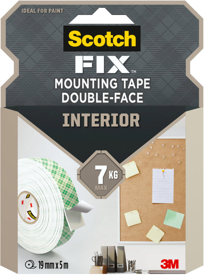 3M Scotch-FIX™ Obojstranná interiérová montážna páska 4496G-1950-P, 19 mm × 5 m