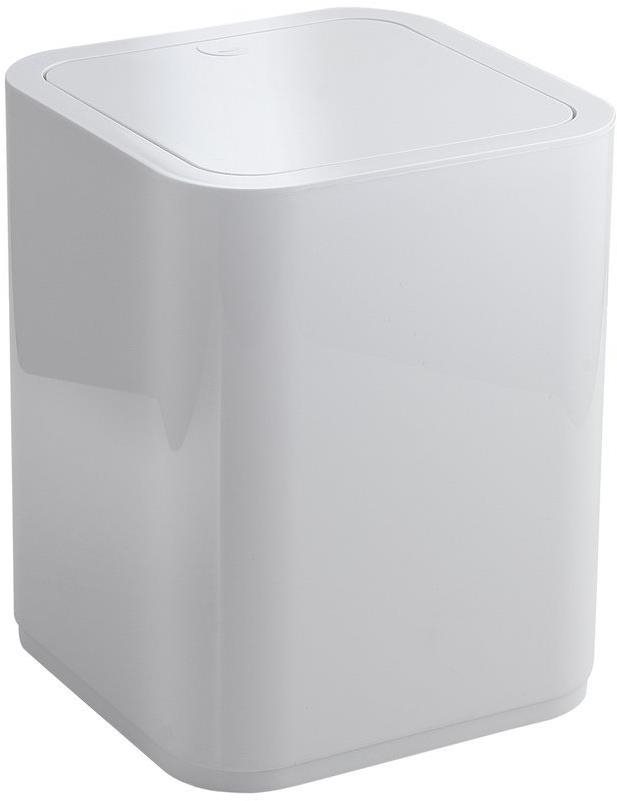 AQUALINE SEVENTY odpadkový kôš výklopný, 8 l, plast ABS, biely 630922