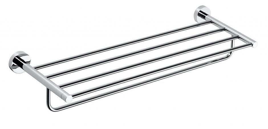 SAPHO X-ROUND E polička na uteráky s hrazdou 650 mm, chróm