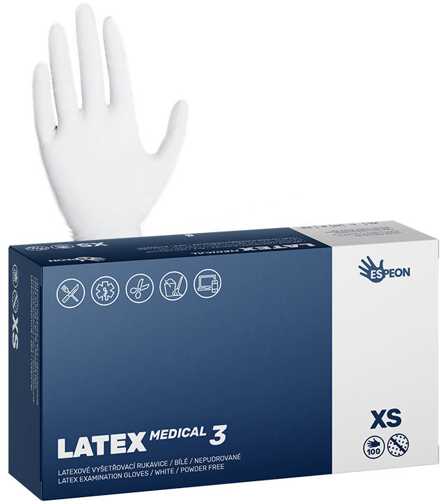 ESPEON Latex Medical3 veľ. XS, 100 ks