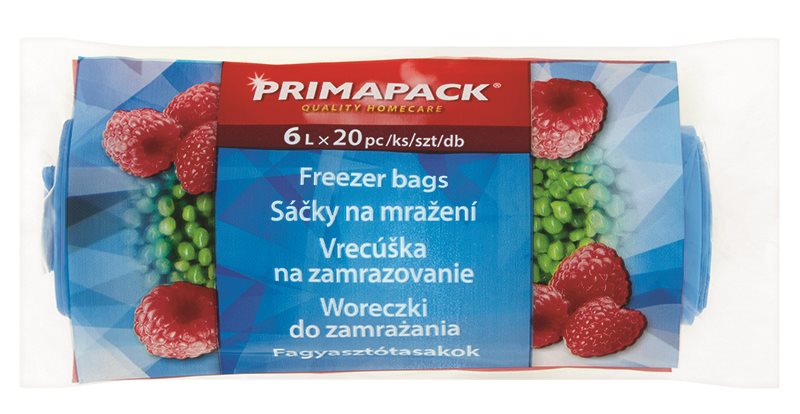 PRIMAPACK Vrecká na mrazenie 6 l, 20 ks
