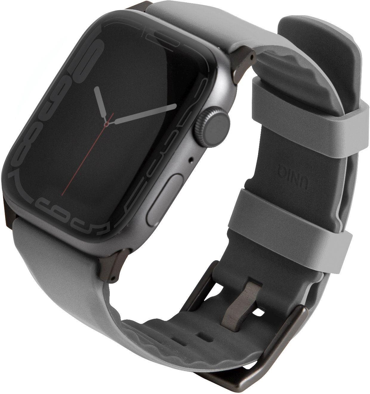 UNIQ Linus Airsoft Silikónový remienok na Apple Watch 42/44/45/Ultra 49 mm sivý