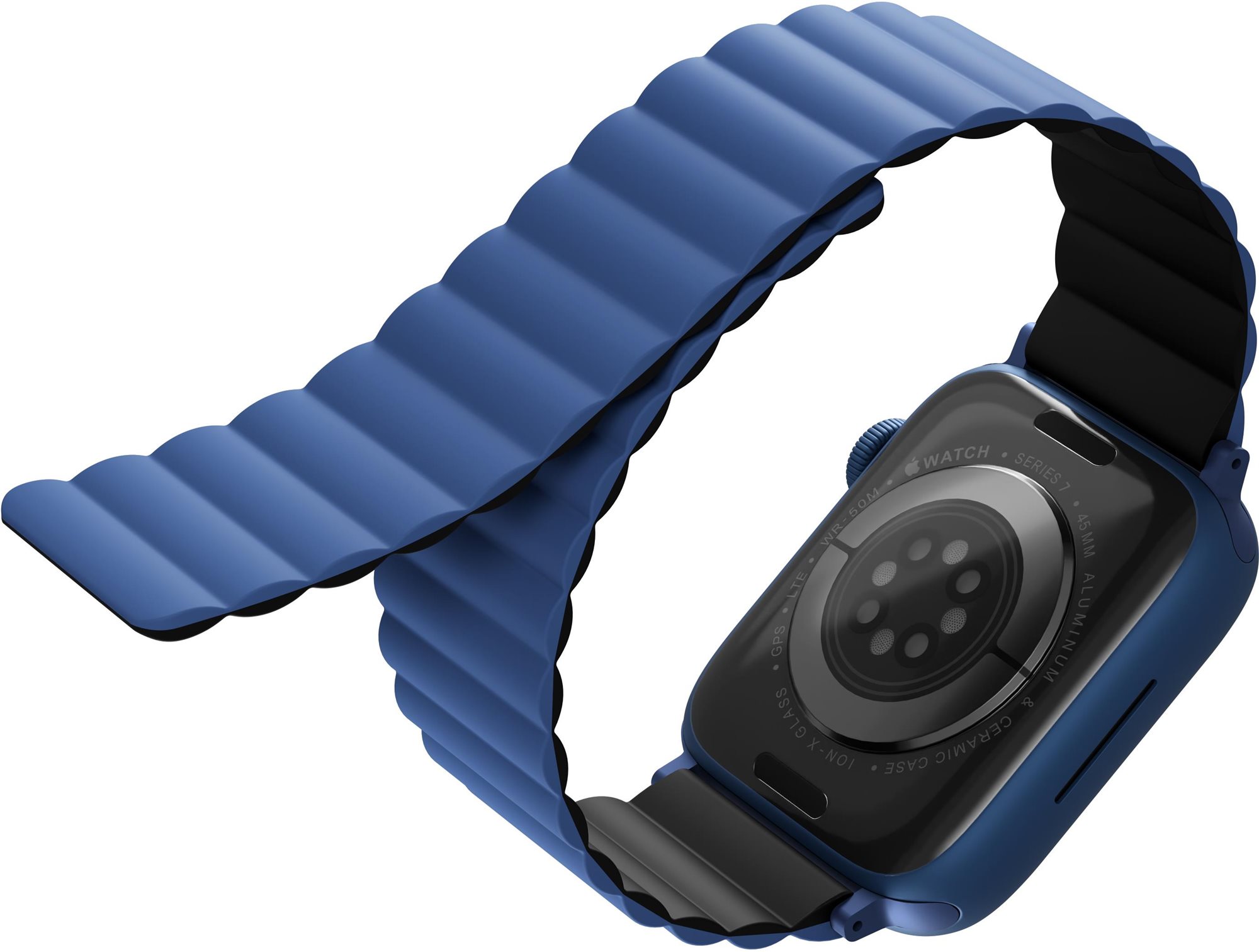 Uniq Revix Reversible Magnetic remienok pre Apple Watch 42/44/45/Ultra 49mm modrý/čierny