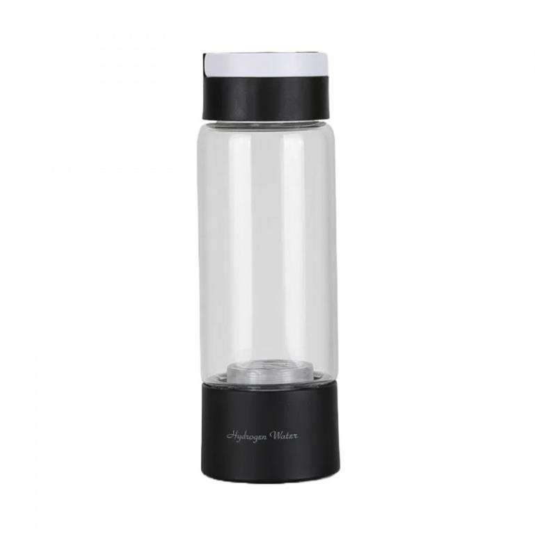Hydrogen-1 Glass generátor vodíkové vody 400 ml, sklenená fľaša – čierna