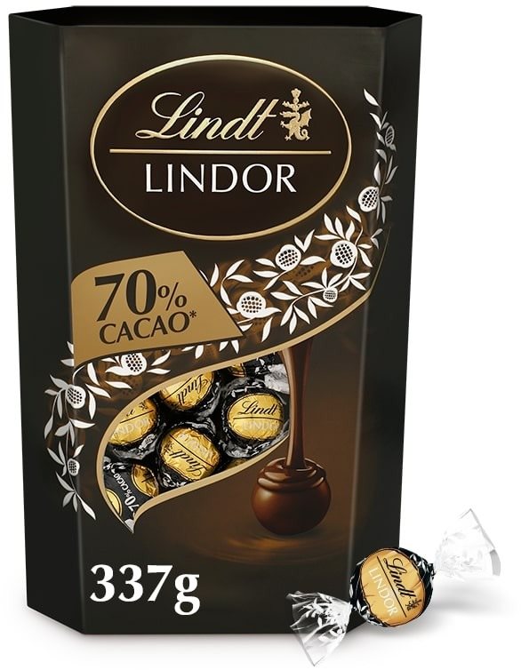 LINDT Lindor Gule pralinky Dark 70 % 337 g