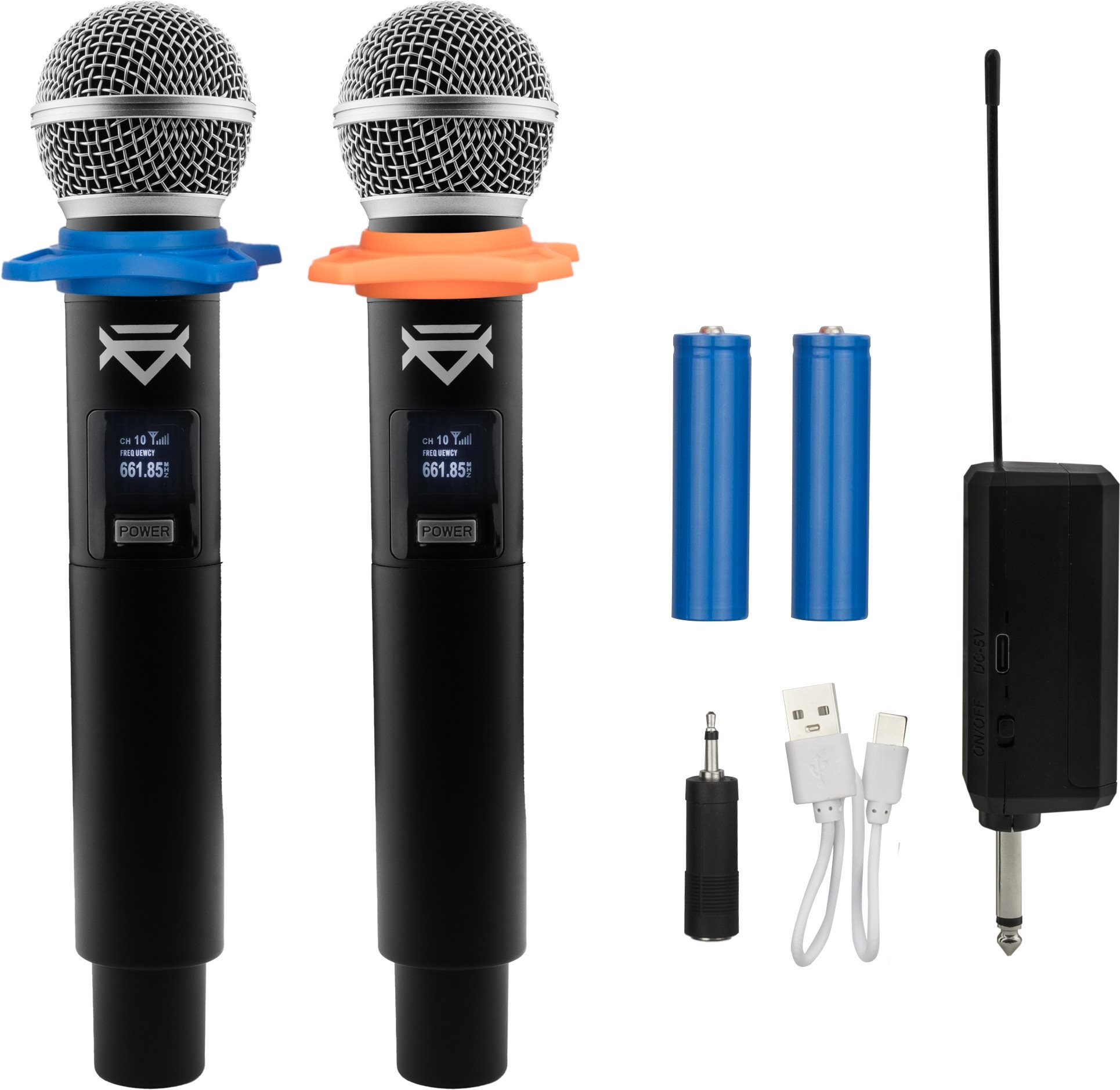 Veles-X Dual Wireless Handheld Microphone Party Karaoke System with Receiver