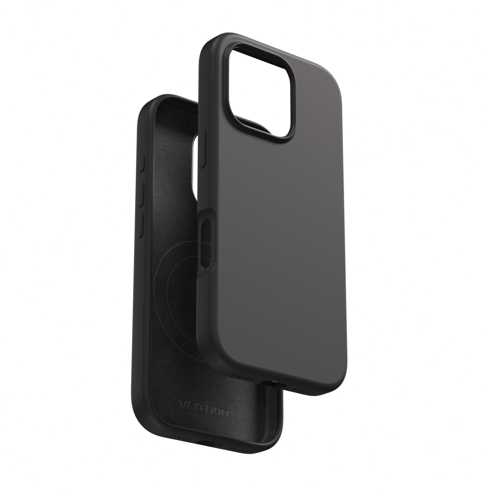 Vention Liquid Silicone Case for iPhone 16 Pro with MagSafe Black