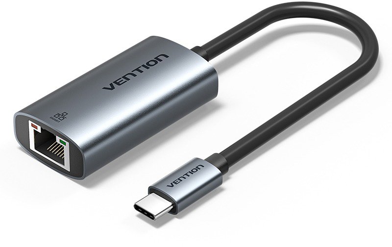 Vention USB-C do Gigabit Ethernet adaptér 0.15M Gray Aluminum Alloy Type
