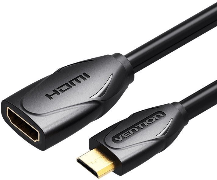 Vention Mini HDMI (M) to HDMI (F) Extension Cable/Adapter 1 M Black
