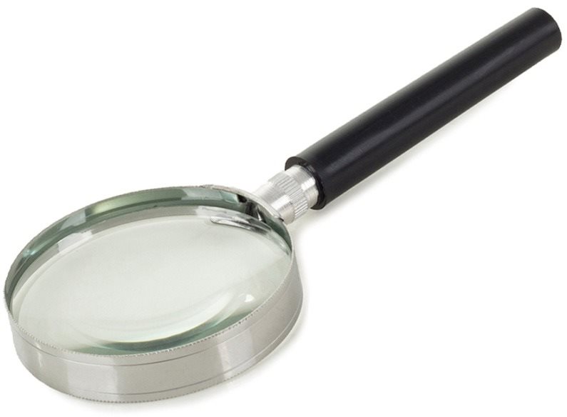 Verk Lupa so zväčšovacím sklom 60 mm, kovový rám