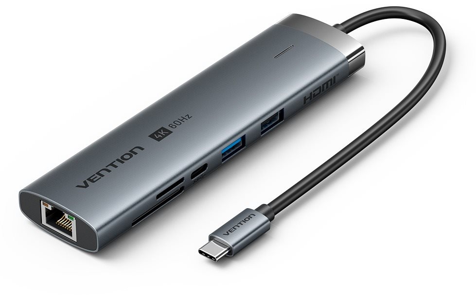 Vention 9-in-1 USB-C to HDMI/USB-C/USB 3.0/USB 2.0/RJ45/SD/TF/3,5 mm/PD Docking Station