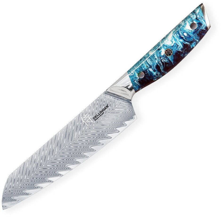 Dellinger Santoku 7" Dellinger Resin Future Blue