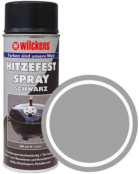 Wilckens Tepelne odolná farba v spreji matná Hitzefest Spray 400 ml strieborná