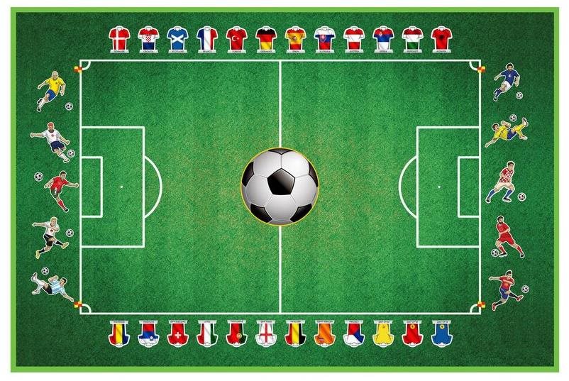 Siva Koberec Futbal 150 × 100 cm