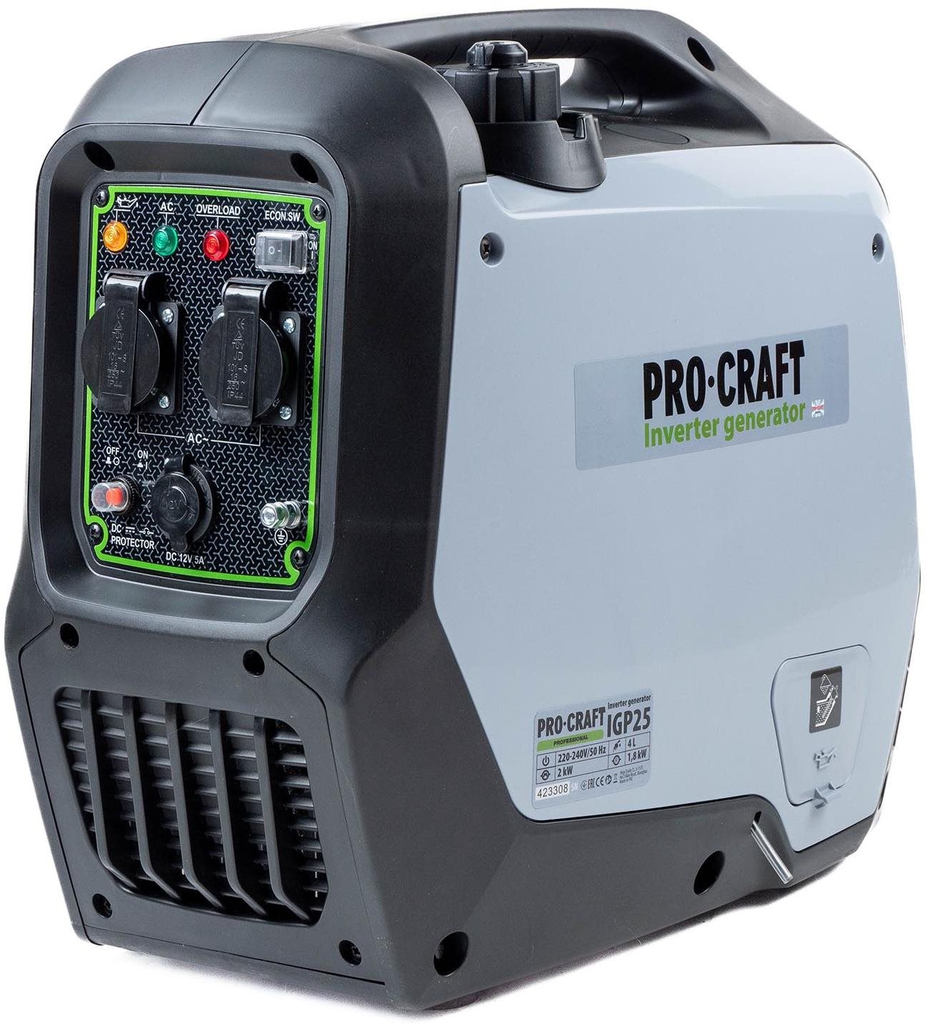 Procraft IGP25 invertorová elektrocentrála, 2 kW, 15 l