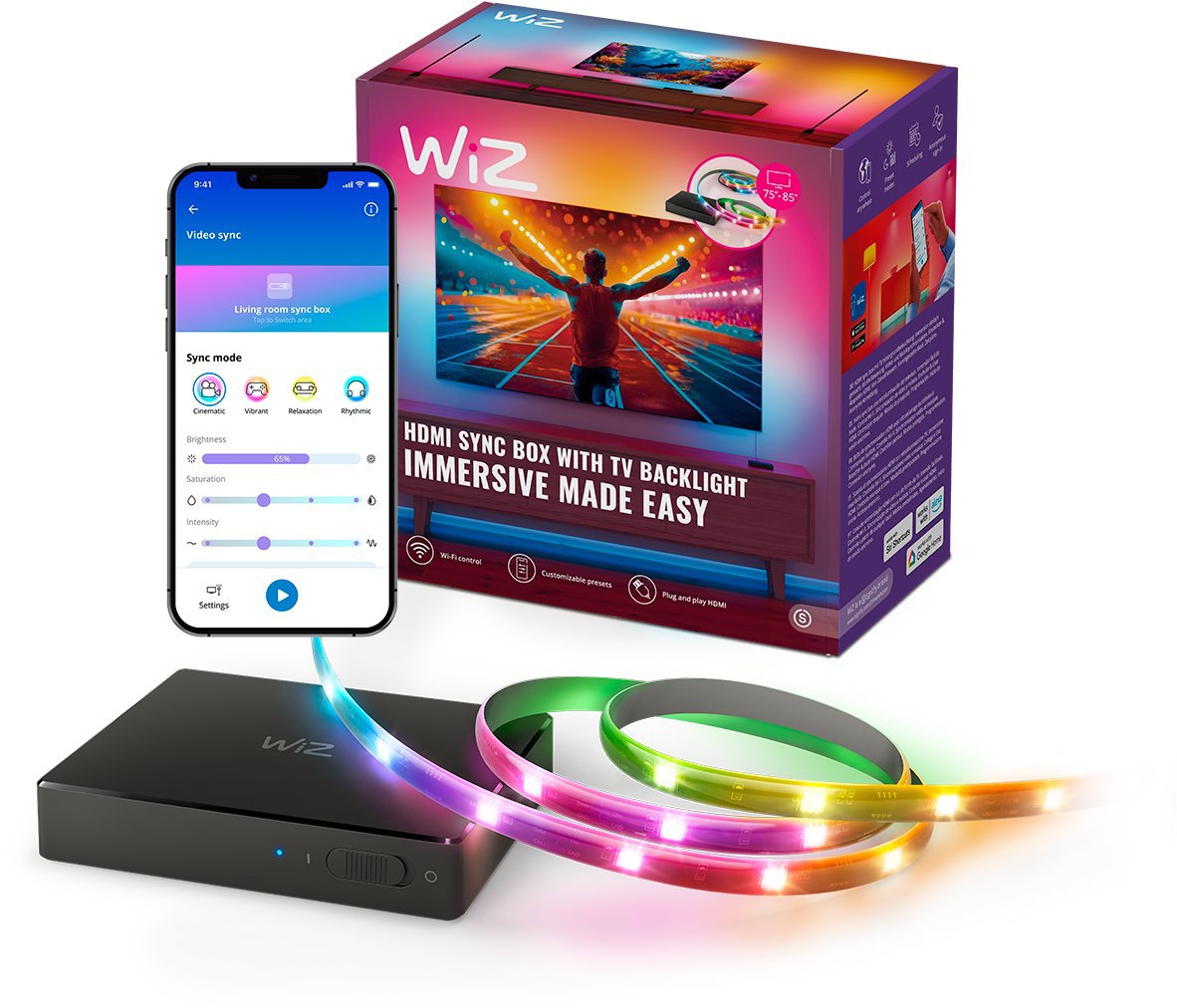 WiZ Sync box starter kit 75" – 85" EU