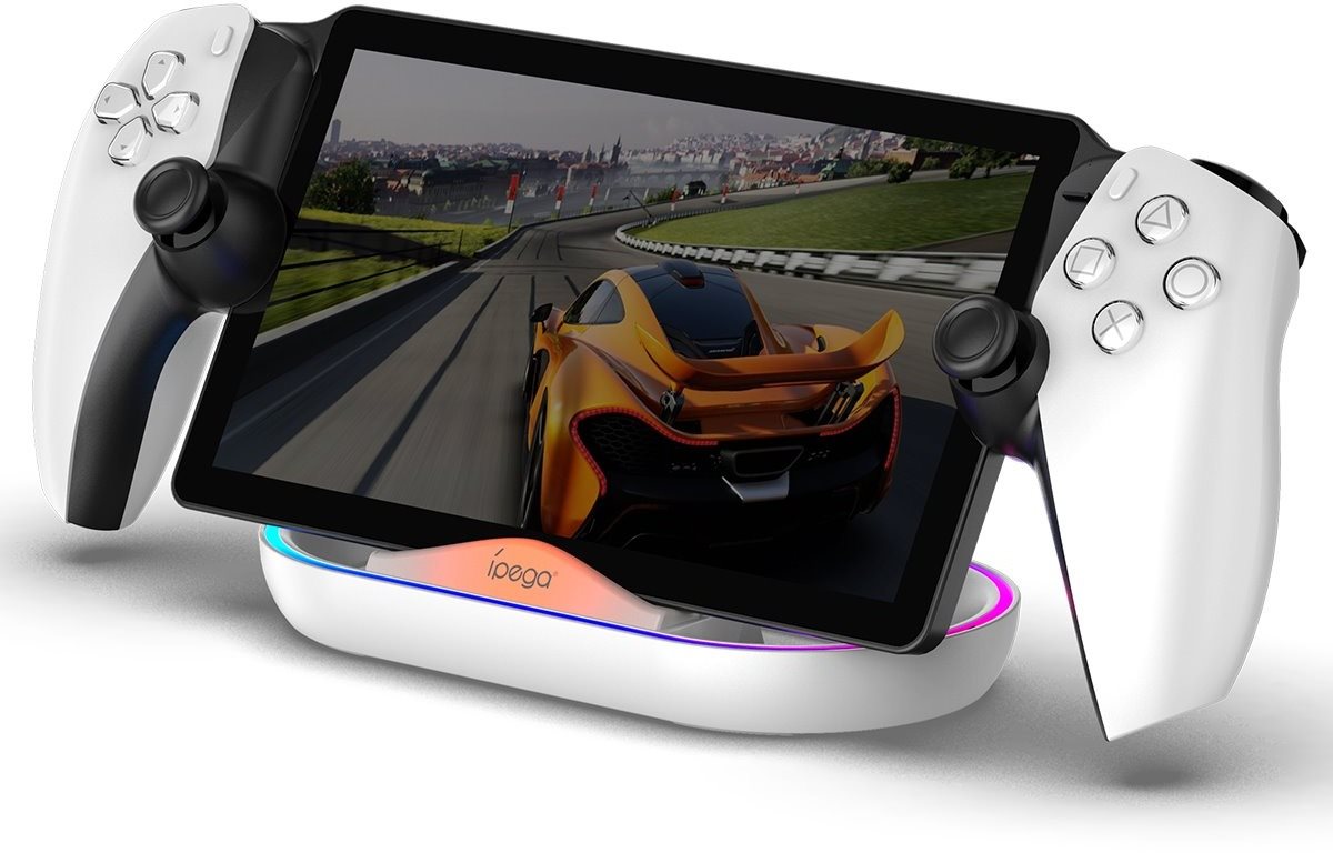 iPega P5P02 Charger Dock s RGB na Playstation Portal Remote Player White