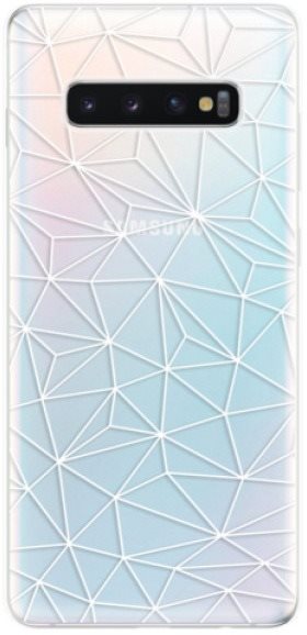 iSaprio Abstract Triangles 03 - white na Samsung Galaxy S10+