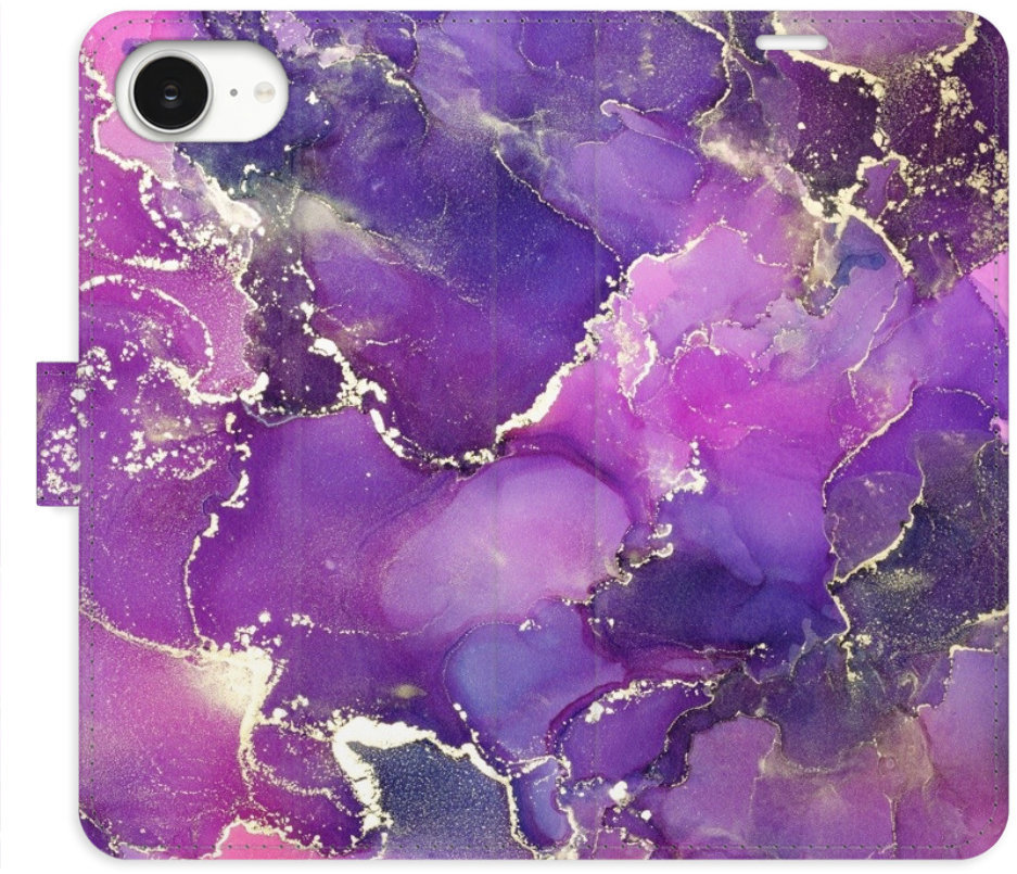 iSaprio Flip puzdro Purple Marble pre iPhone 16e