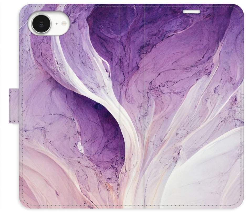 iSaprio Flip puzdro Purple Paint pre iPhone 16e