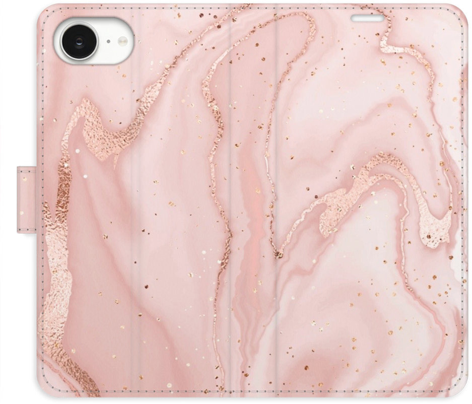 iSaprio Flip puzdro RoseGold Marble pre iPhone 16e